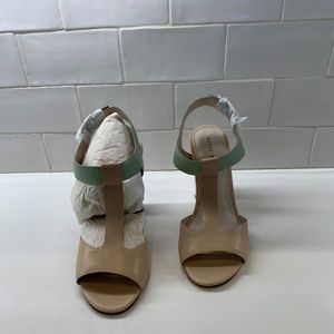 WYTHE NY HEELS/SANDAL MINT/NUDE SIZE 38 NEVER WORN